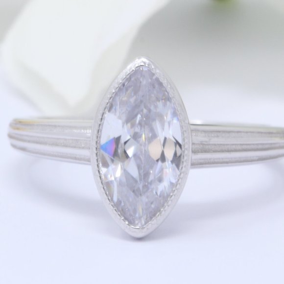 Silver, Wedding Ring, Engagement Ring, Jewelry, - Picture 1 of 3